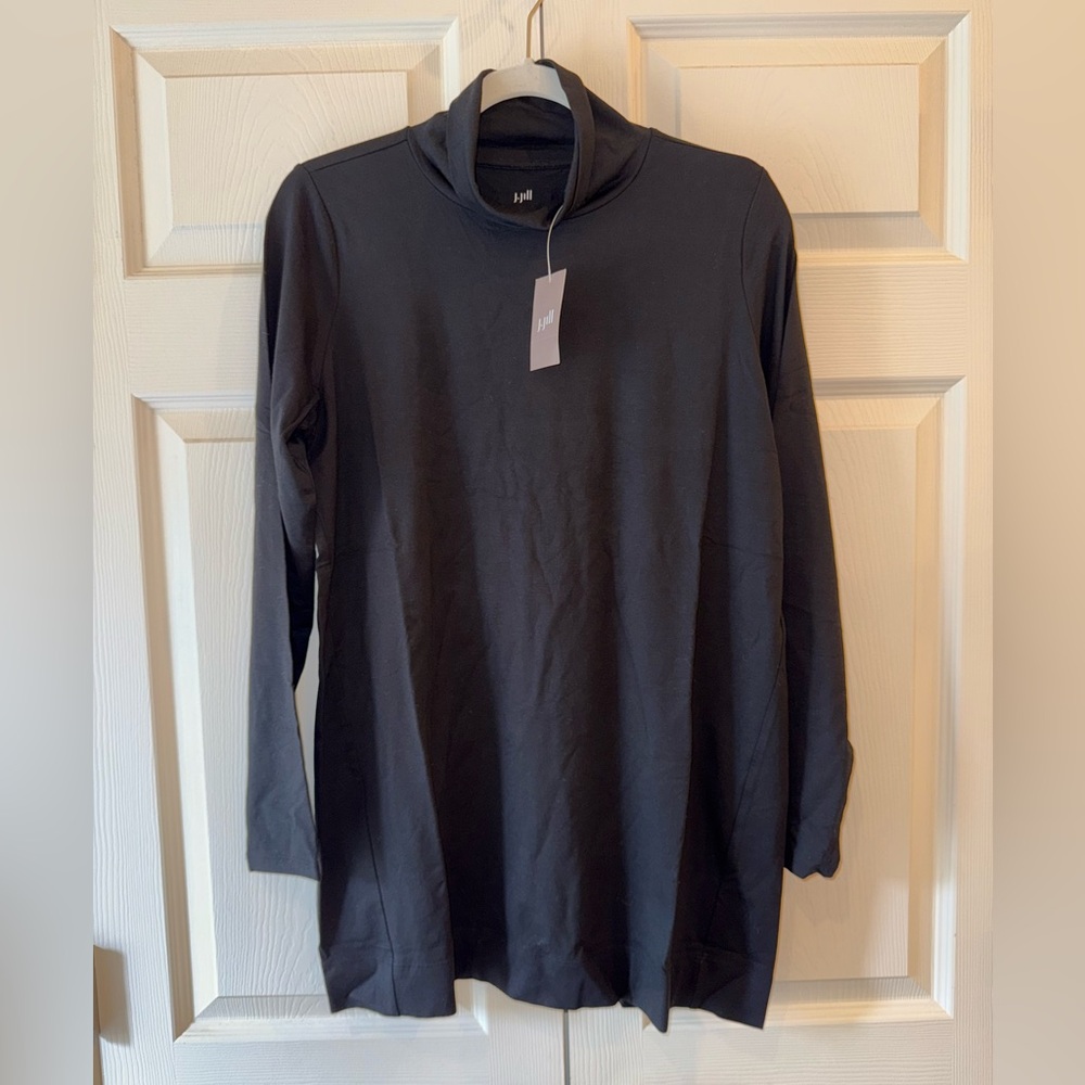 J. Jill Black Mock Neck Top